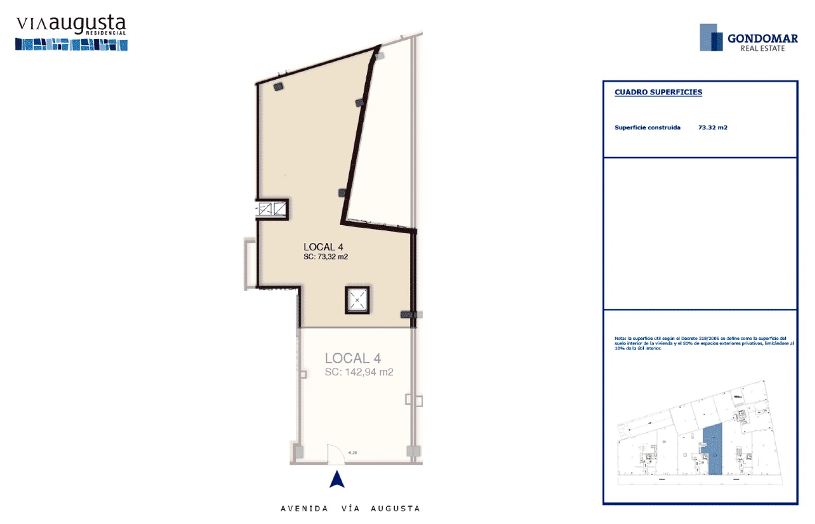 Local en venta en avenida Vía Augusta