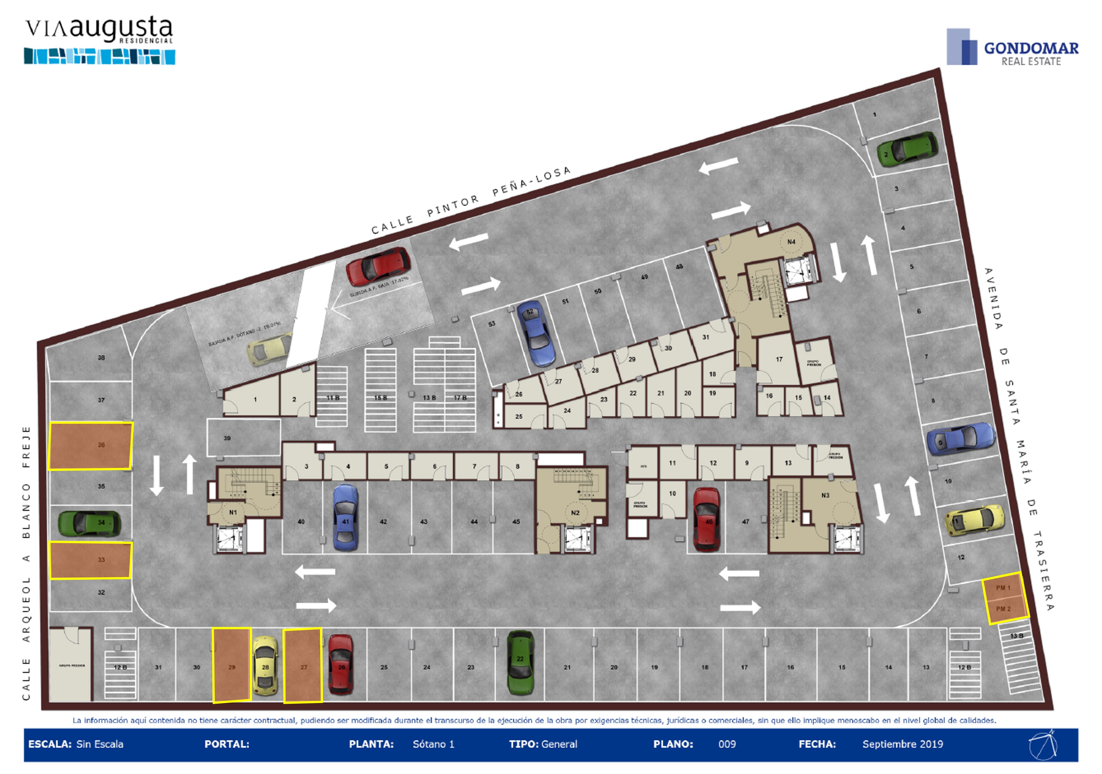 Garaje en venta en avenida Vía Augusta