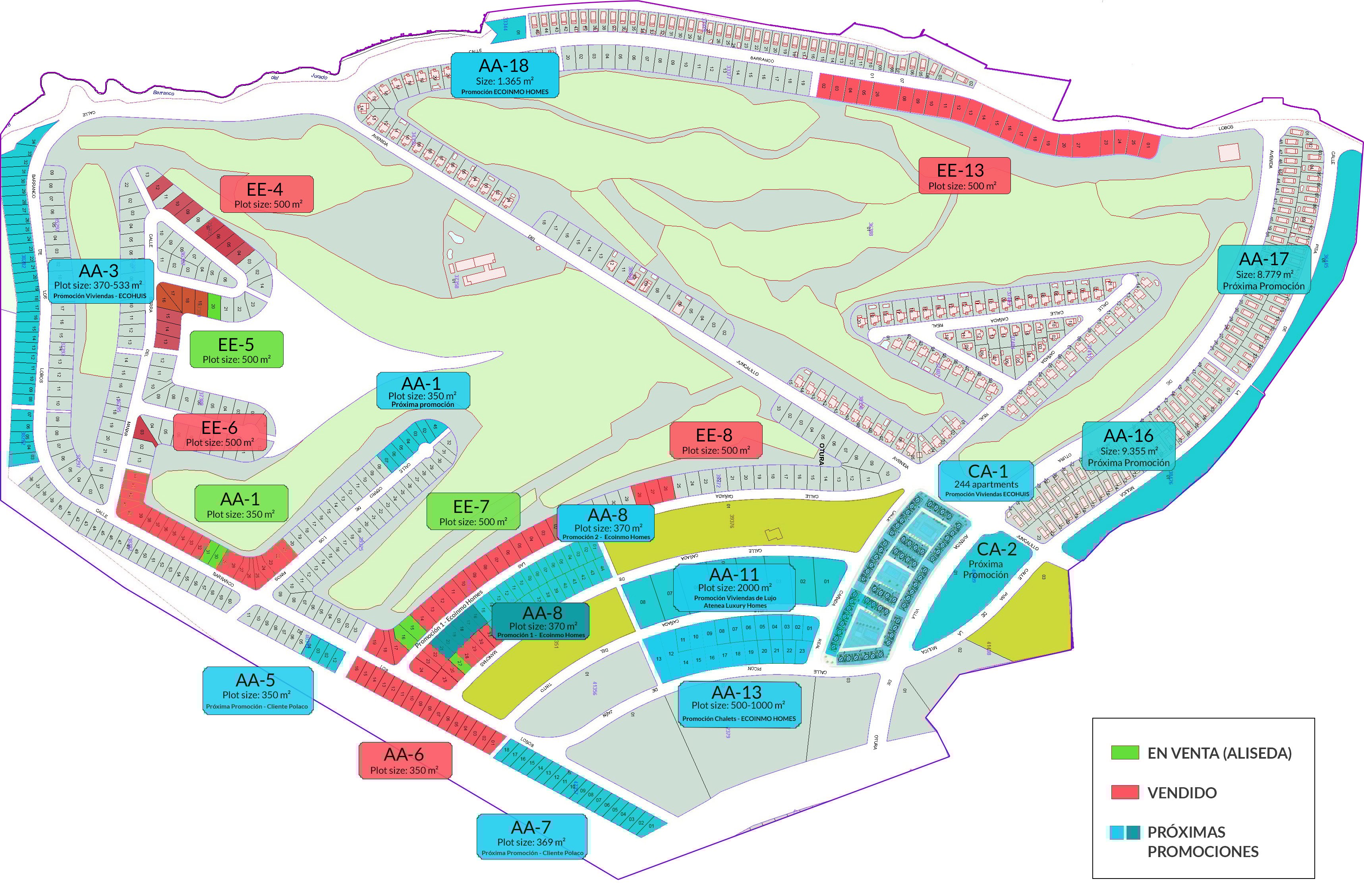 Terrain urbain Dans Tipovia.otros Parcela 27 Aa-8 Urb. Santa Clara Golf, Villa de Otura, Granada