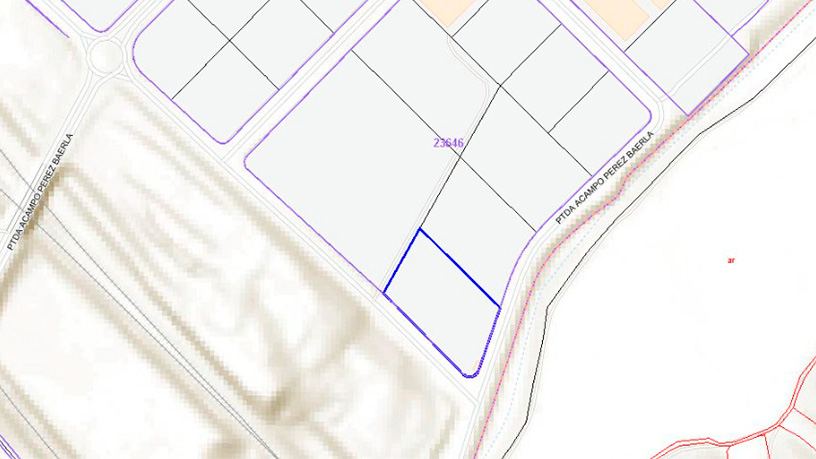 Terreno urbano en venta en calle Acampo Perez Baerla