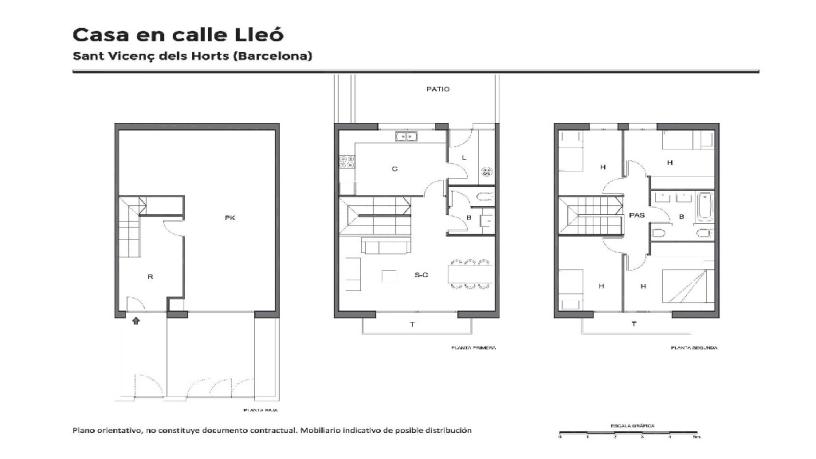 Chalet adosado en venta en calle Lleo