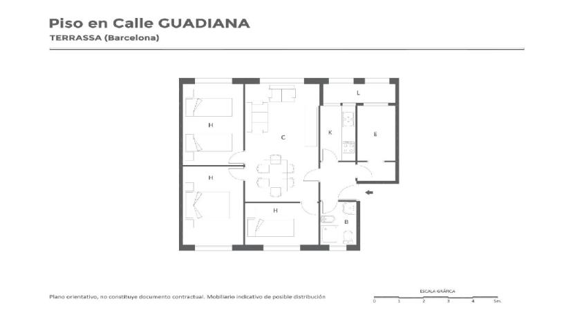Piso en venta en calle Guadiana 2. 4º2ª (08223 Terrassa)