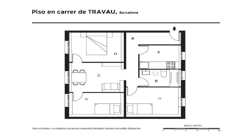 Piso en venta en calle Travau
