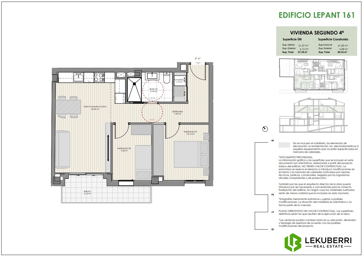 Flat for sale in calle Lepant 