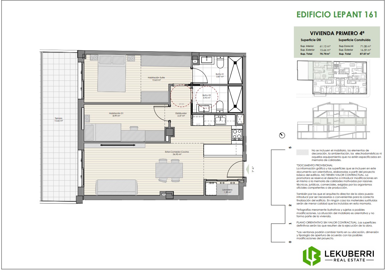 Flat for sale in calle Lepant 