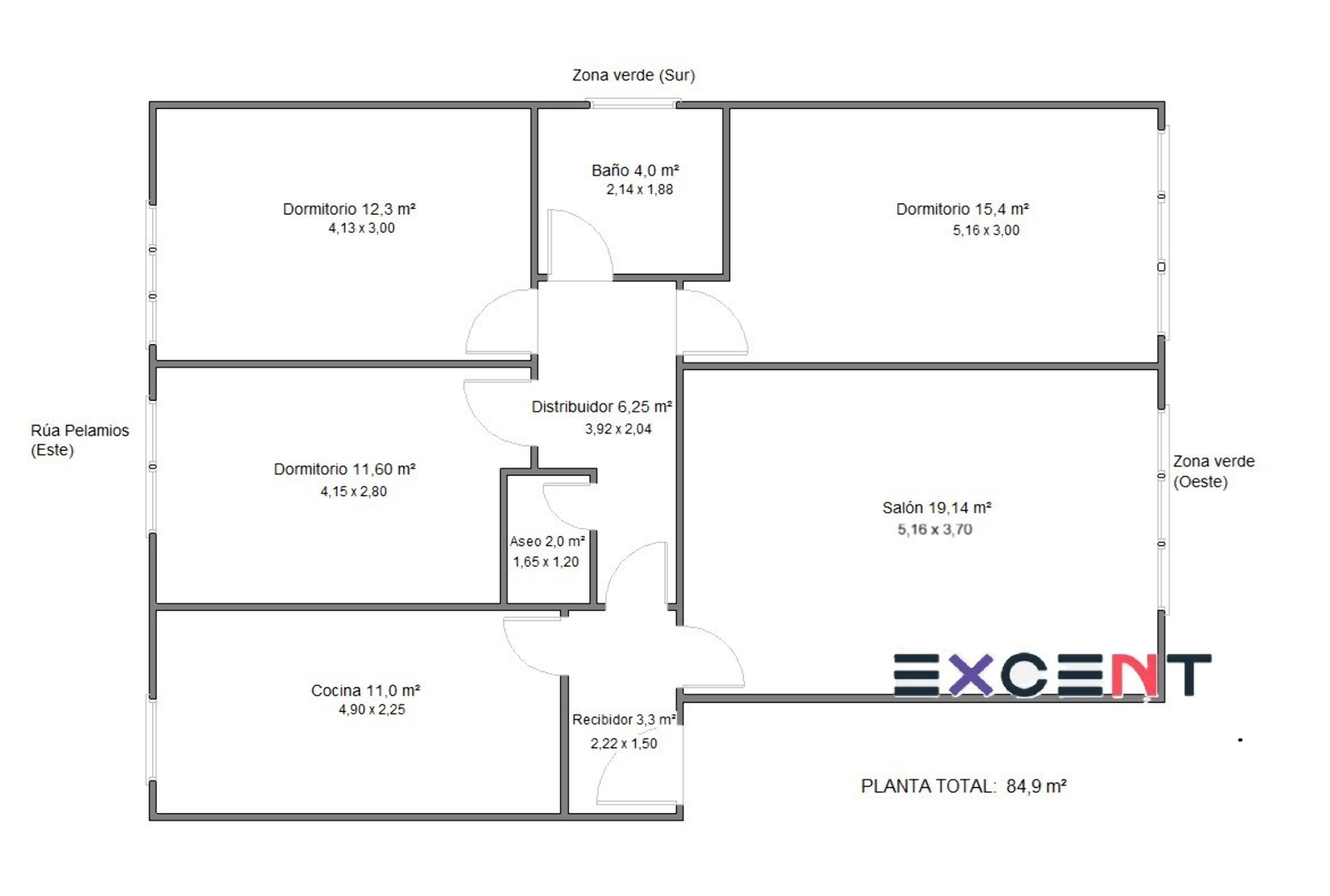 Piso en venta en rúa Rúa Dos Pelamios