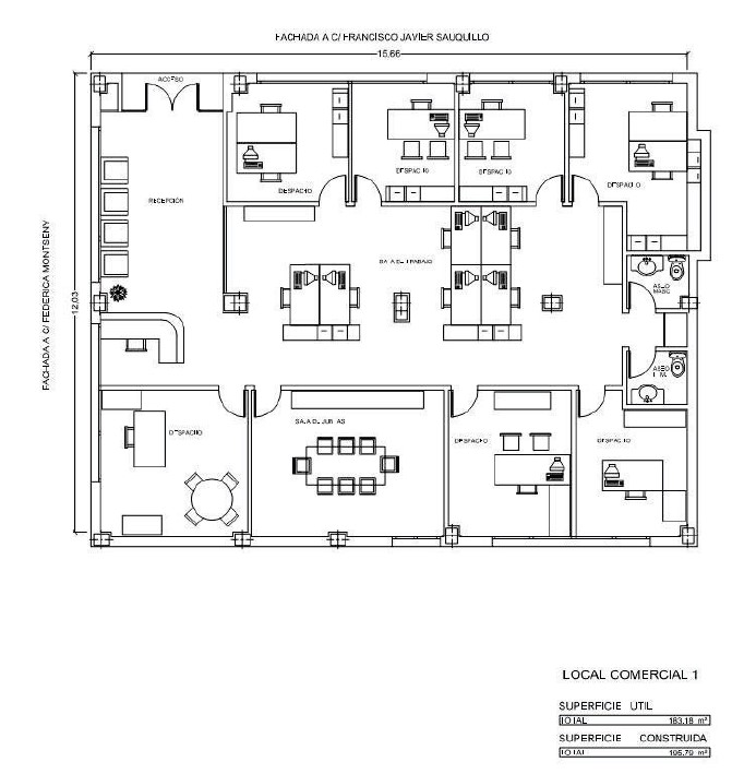 Bureau à vendre à calle Frco Javier Sauquillo