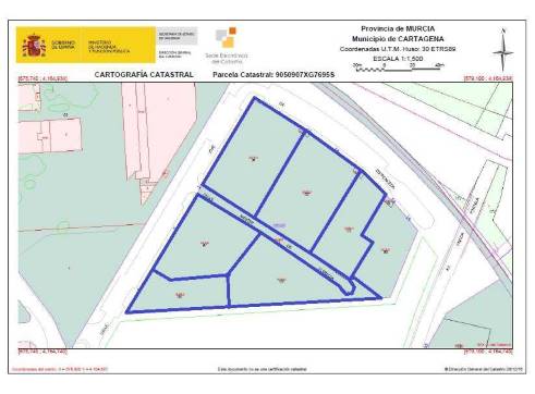 Suelo urbanizable de 16507m² en calle Jose De Espronceda, Cartagena, Murcia