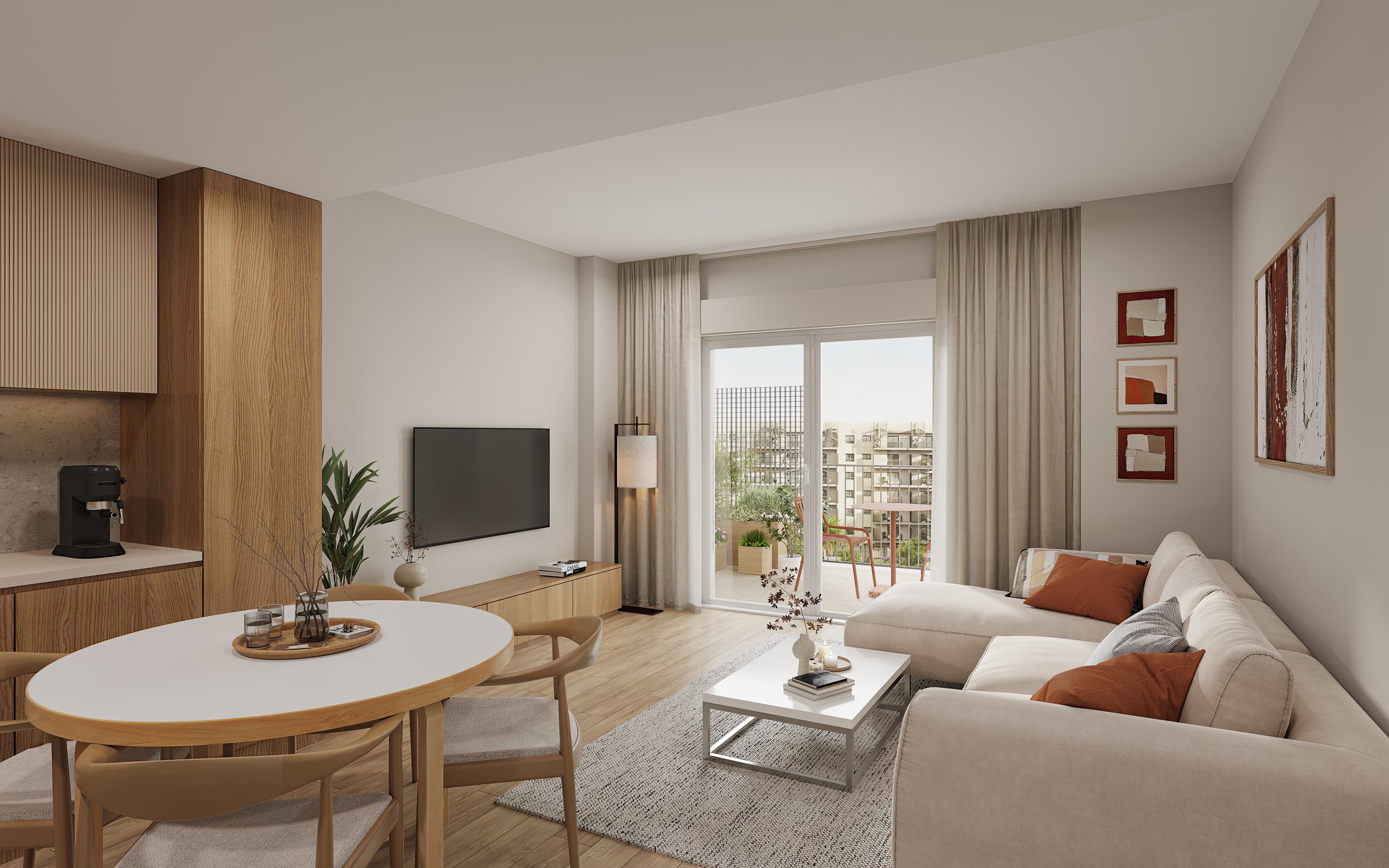 Appartement 3 chambres + 2 toilettes