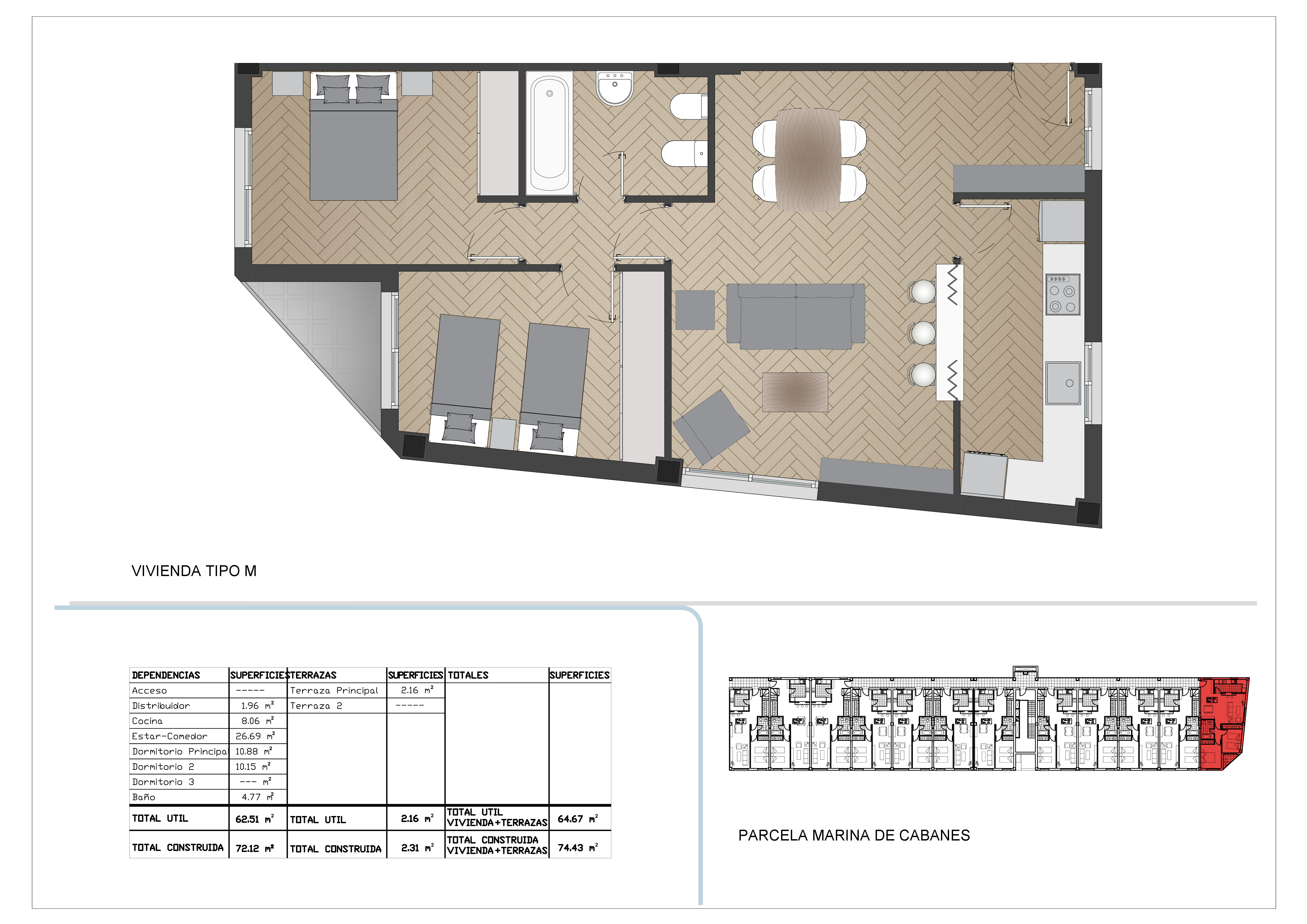 Piso en calle Perxets, Cabanes, Castellón