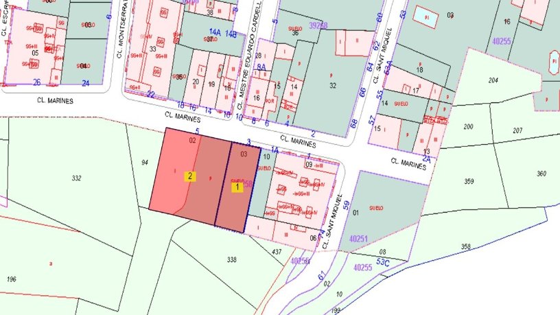 Terrain urbain de 1250m² dans rue Marines, Vilamarxant, Valencia