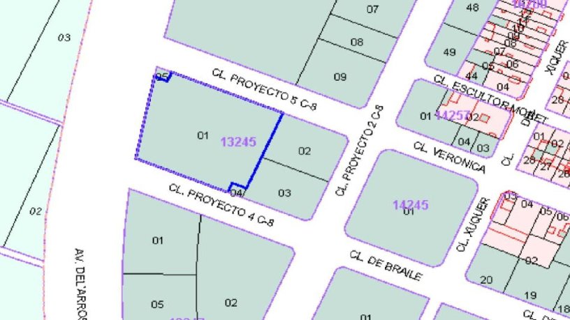 Suelo urbano de 1062m² en avenida Arros, Sueca, Valencia