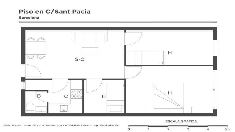 Flat for sale in calle Sant Pacia