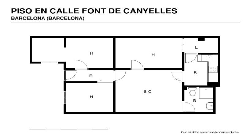 Flat for sale in calle Font de Canyelles