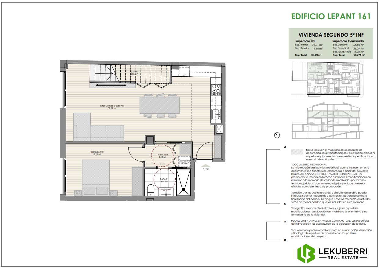 Piso en venta en calle Lepant 