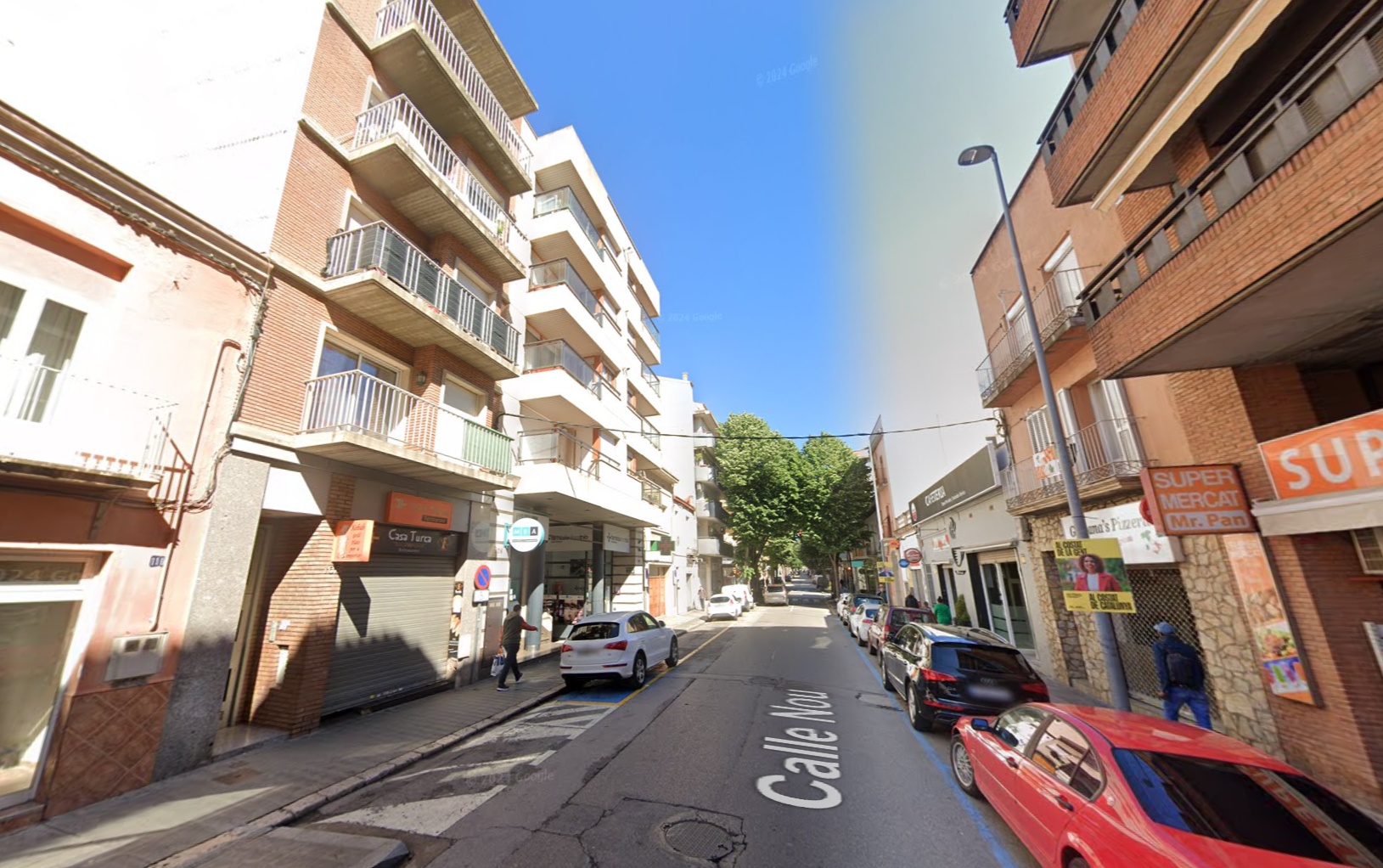 Travail arrêté Dans Rue Nou, Figueres, Gerona
