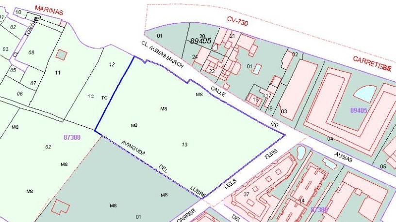 Developable land for sale in calle Pd Marines B-prim Ronda Perimet.norte,ptda Raset